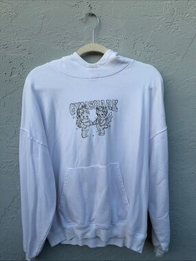Gymshark White Crewneck Sweatshirt with Graphic
